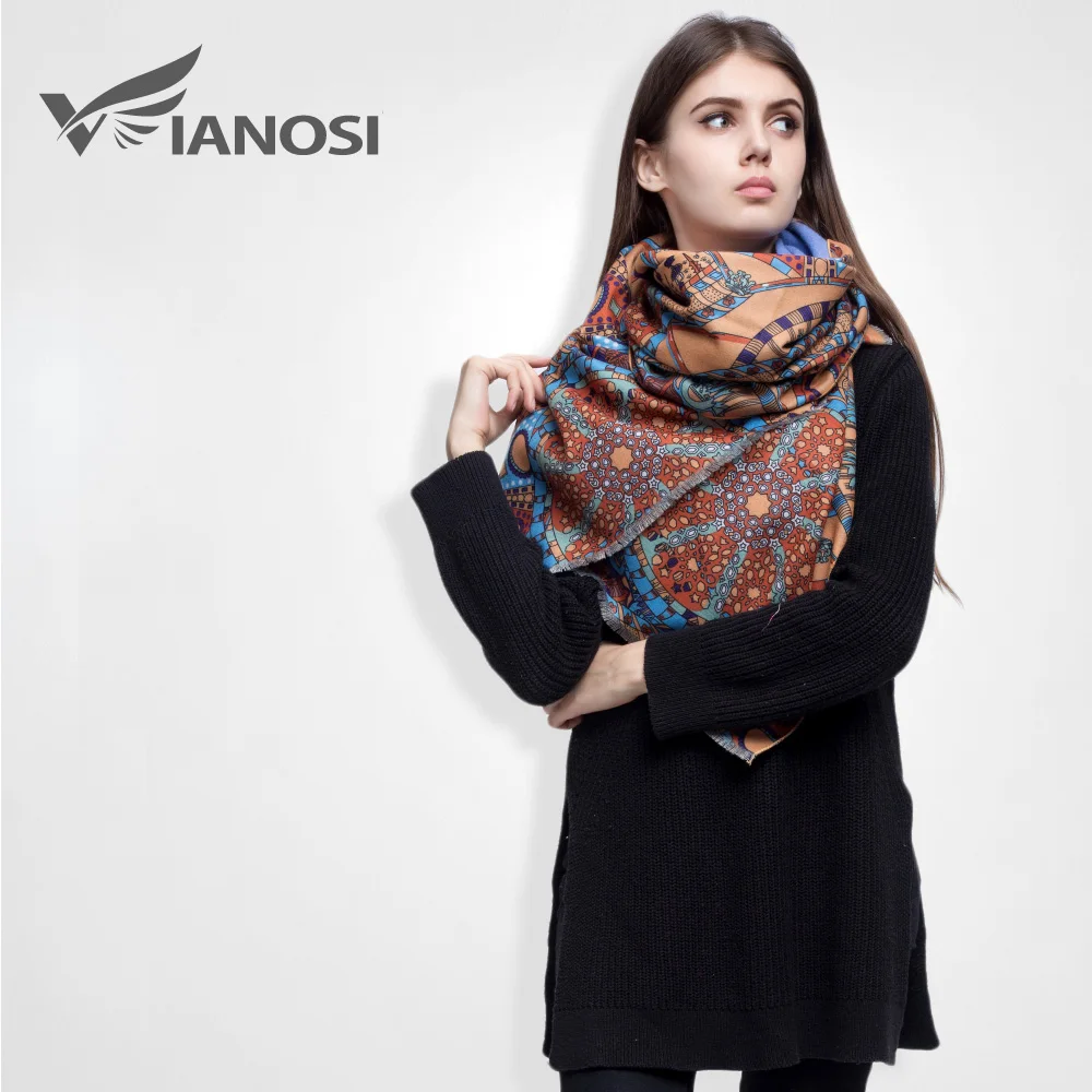 [VIANOSI] 2016 Luxury Famous Brand Winter Scarf Women Cashmere Printed
