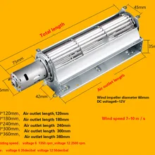 Металлический DC поперечный поток через ролик вентилятор Фен охлаждения шасси низкое напряжение DC 12V24V