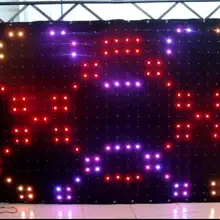 RGB 4x6 м светодиодный видеозанавес 704 шт. SMD яркий сценический костюм огнеупорный велюр+ контроллер Светодиодная завеса для зрелищных мероприятий звезда ткань