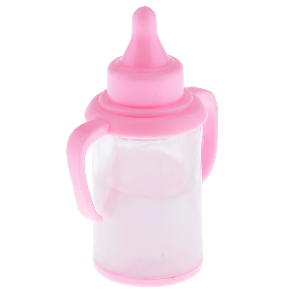Plastic Nursery Baby Crib Feeding-Bottle for   Dolls House Accessory
