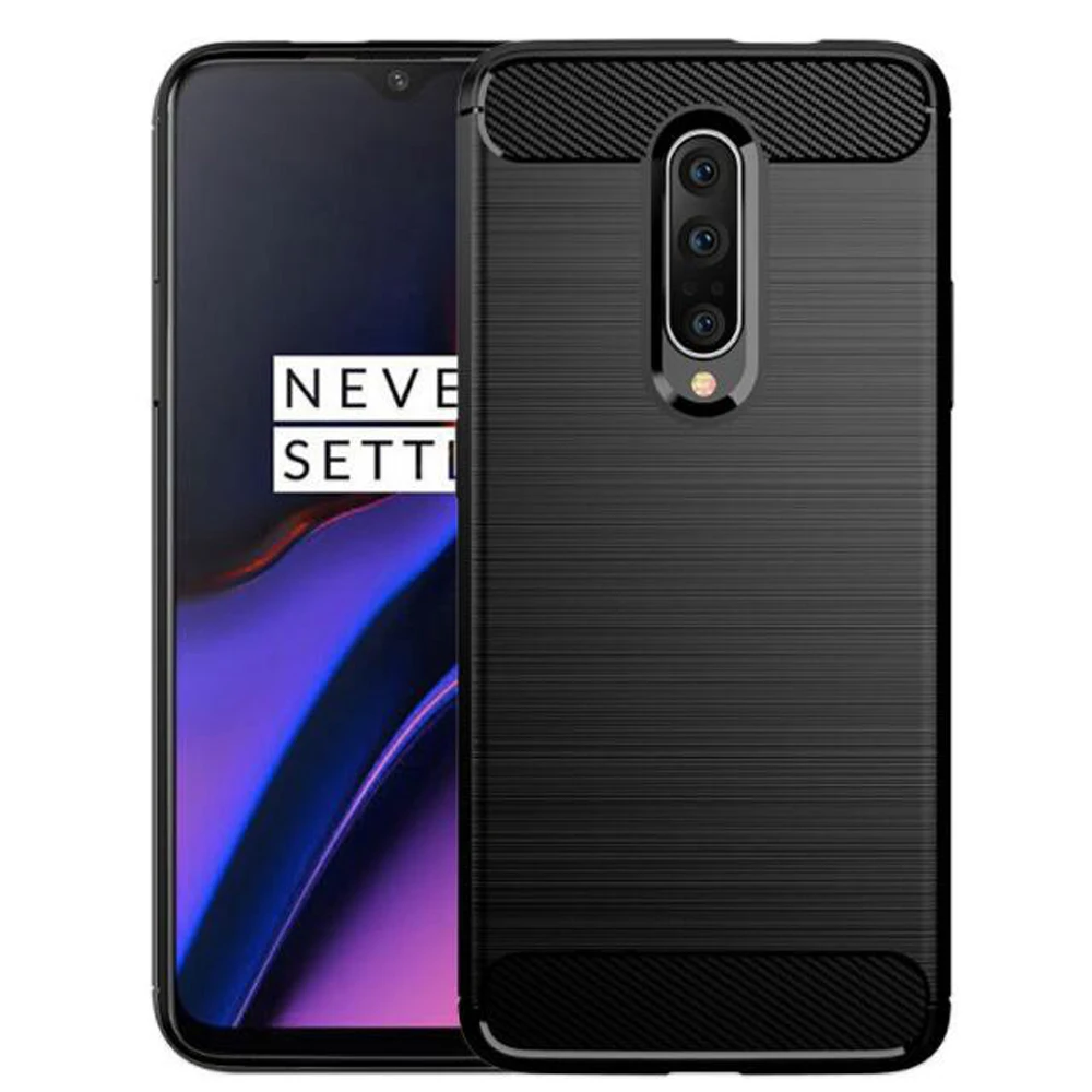 For Oneplus7 Pro Case Carbon Fiber TPU l-S Silicone soft cover Oneplus 7 Seven A7000 7Pro Phone Bag |