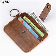 Zlon мужской унисекс из натуральной кожи, деловой Повседневный держатель для кредитных карт, простая кожа(4 карты), тонкий кошелек для карт, K129