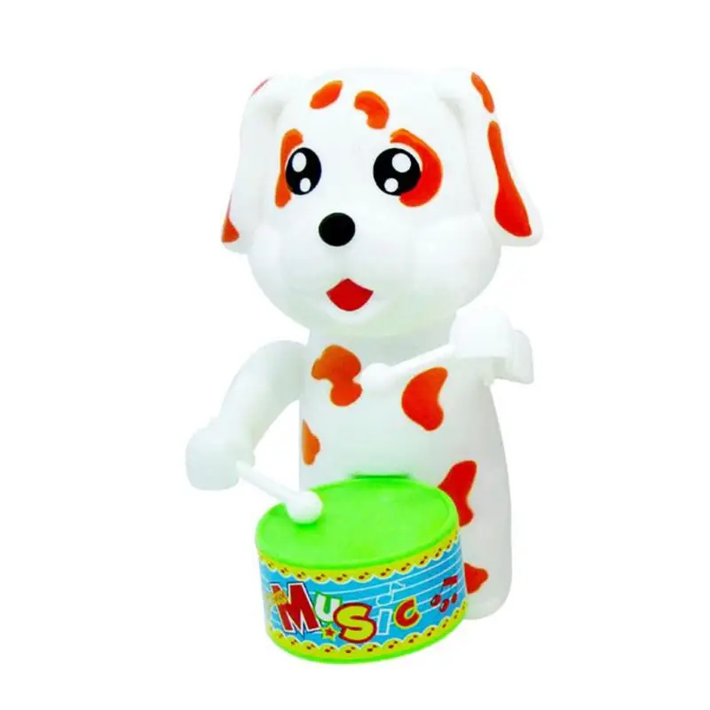 1 шт. забавная милая собака барабанные игрушки заводная игрушка для развития подарок мультфильм барабанные развивающие игры для ребенка Gfit