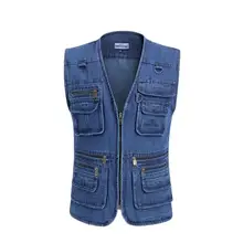 Осень, мужской ковбойский жилет с карманами для отдыха