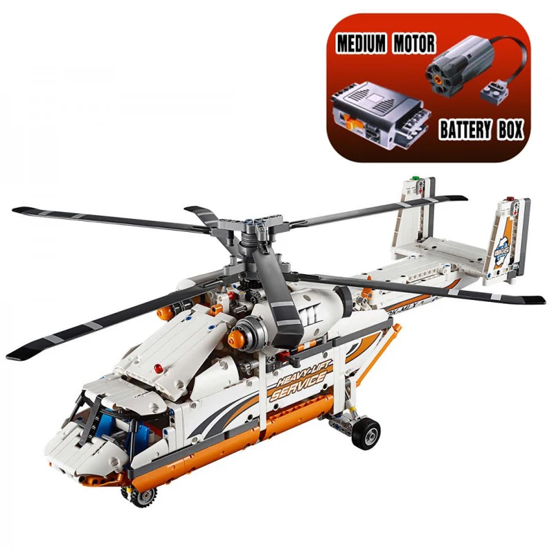 

Building Blocks Technic 20002 Compatible 42052 Double Rotor Transport Helicopter Toy Bricks Lepin Technic mechanical Helicopter