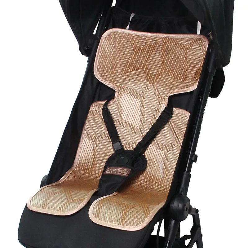 1 PC Passeggino Zerbino Per Bambini Universale Trolley Ombrello Zerbino Carbone Di Legna di Bambù di Seta del Ghiaccio Fresco Zerbino