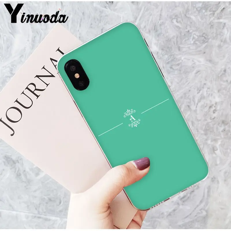 Yinuoda простой небольшой свежий мятно зеленый пользовательский Фото чехол для
