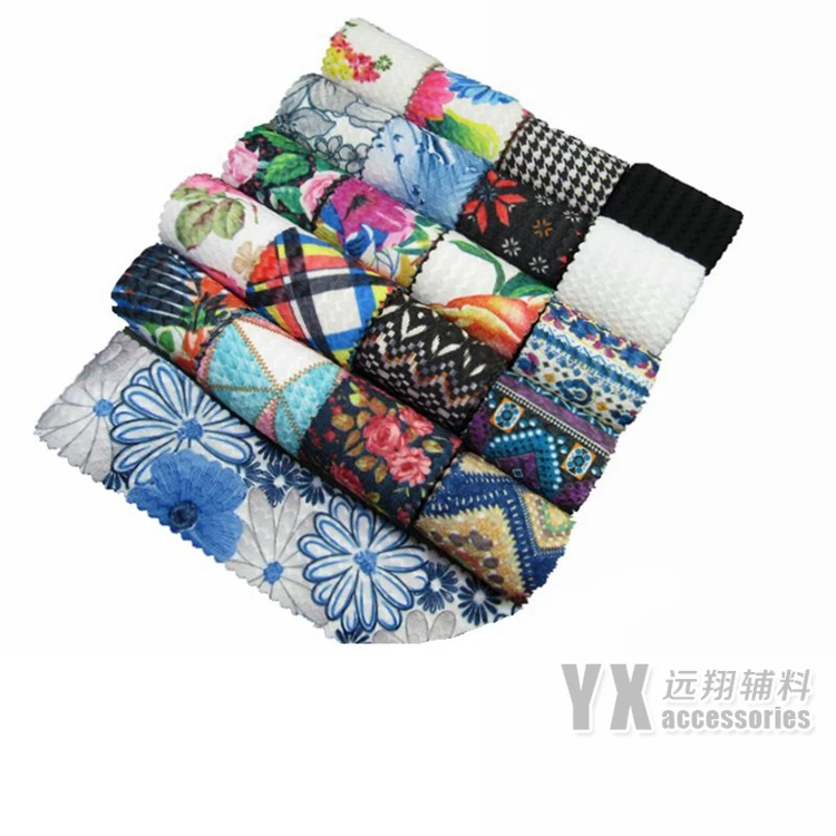 

5meters 55mm~60mm width elastic band Fashion printed wave edge pattern decorative waist belt diy garment accessories