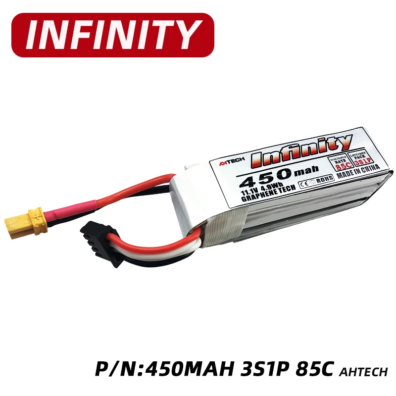 Разъем Infinity LiPo Battey 450mah 2S 3S 85C JST XT30 для гоночного дрона RC FPV