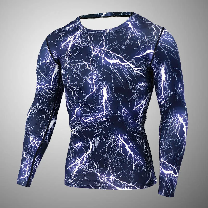Горячая Распродажа ММА Спортивное компрессионное белье длинный костюм для мужчин и женщин осень/зима для пробежки спортивные тренировочные базовые колготки - Цвет: T-Shirt