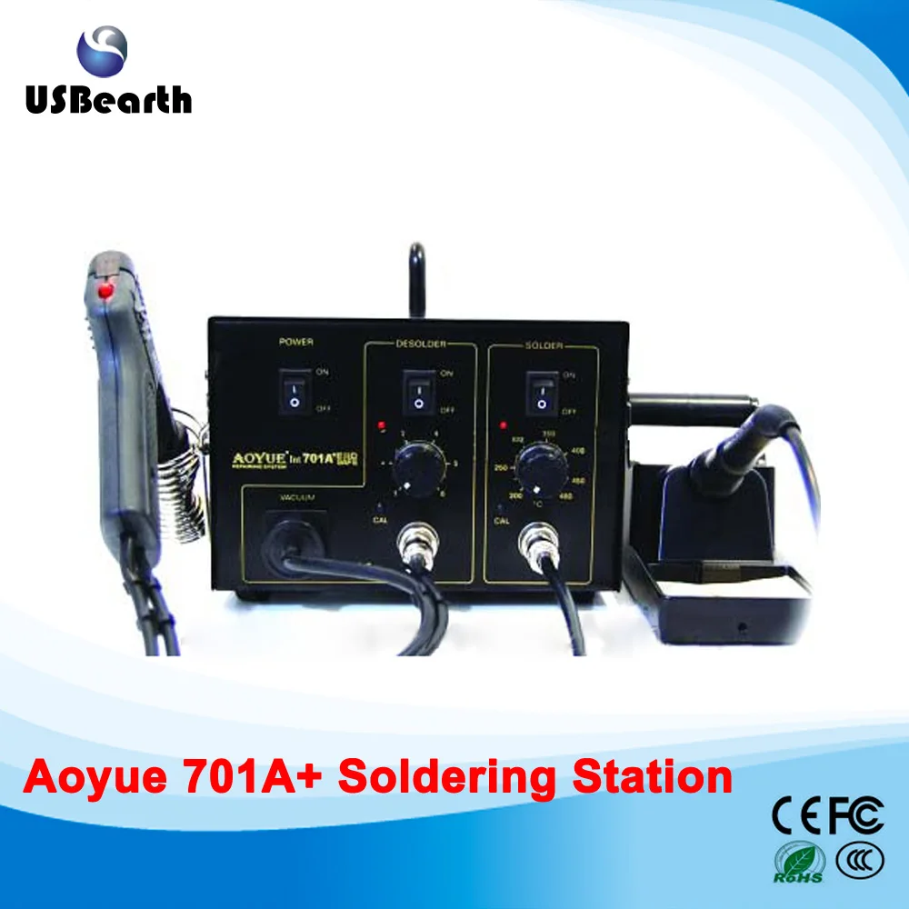 

AOYUE 701A+ Brand 2 in 1 BGA Desoldering Station Electric Vacuum Desoldering Pump Solder Sucker Gun +Soldering Station