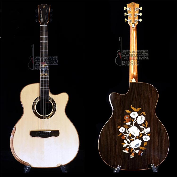 

Merida A18GAC hand craft solid wood acoustic guitar,Guitarra acustica