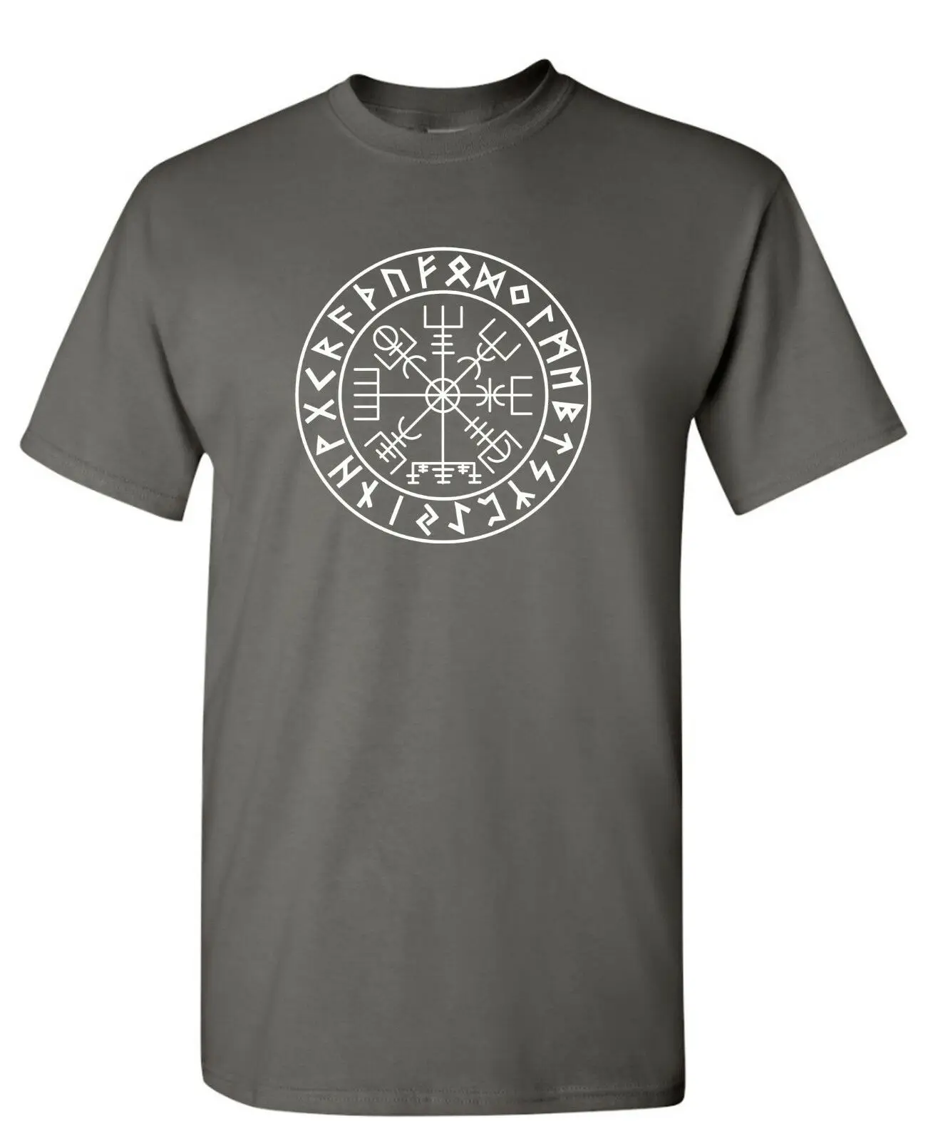 VEGVISIR RUNE T-shirt - S to 6XL Norse Odin Viking Ragnarok Thor Valhalla | Мужская одежда