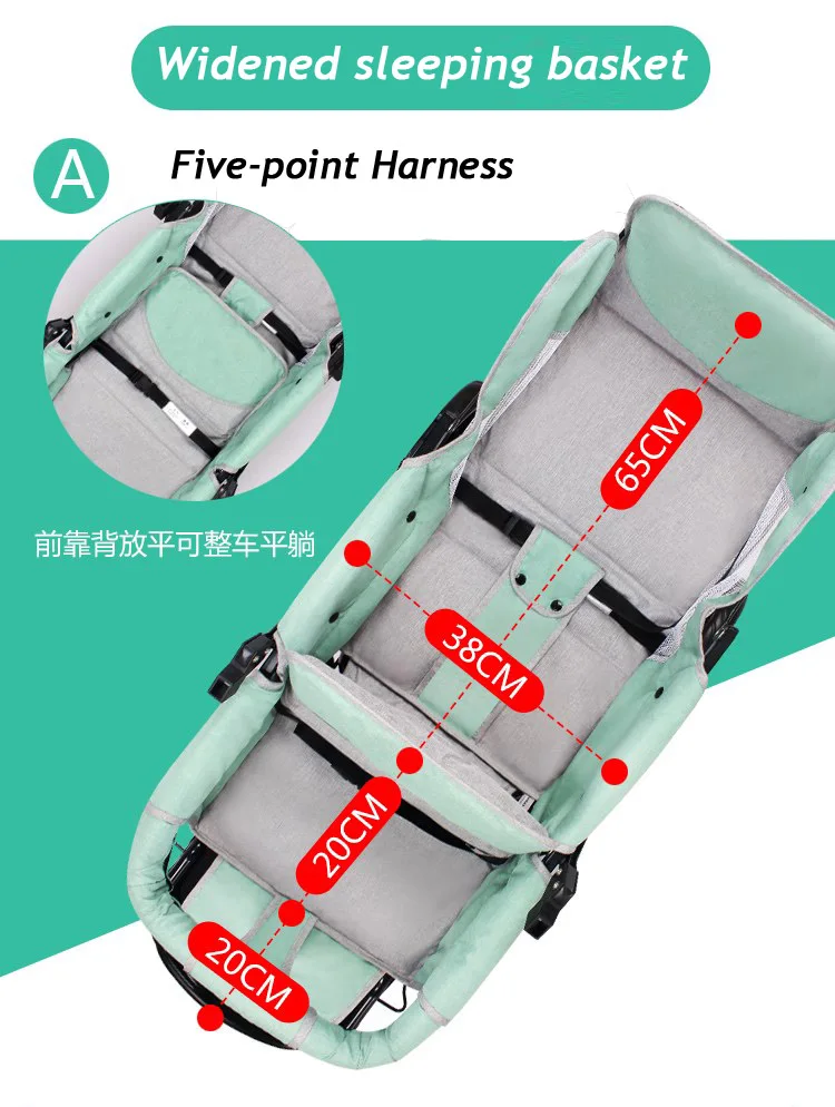360 градусов всенаправленные колеса для близнецов, детская коляска, автомобильный светильник, двойная коляска, передние и задние сиденья, коляска
