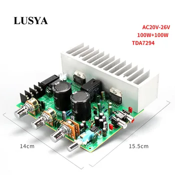 

Lusya TDA7294 HIFI 2.0 Stereo Audio Power Amplifier Board 100w+100w RCA Tone Board for DIY speaker AC20-26V D2-003