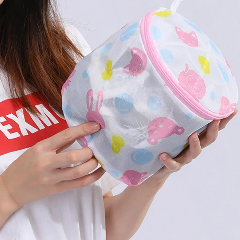 5 قطعة شبكة طباعة الغسيل أكياس السفر تخزين تنظيم حقيبة الملابس غسل أكياس الغسيل الناعم مع قسط سستة