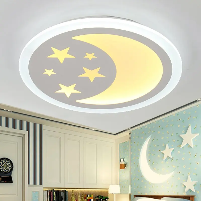 

Bedroom ceiling Lights thin three-color dimming ceiling lamp creative modern dimming warm study children's room lamps ET27