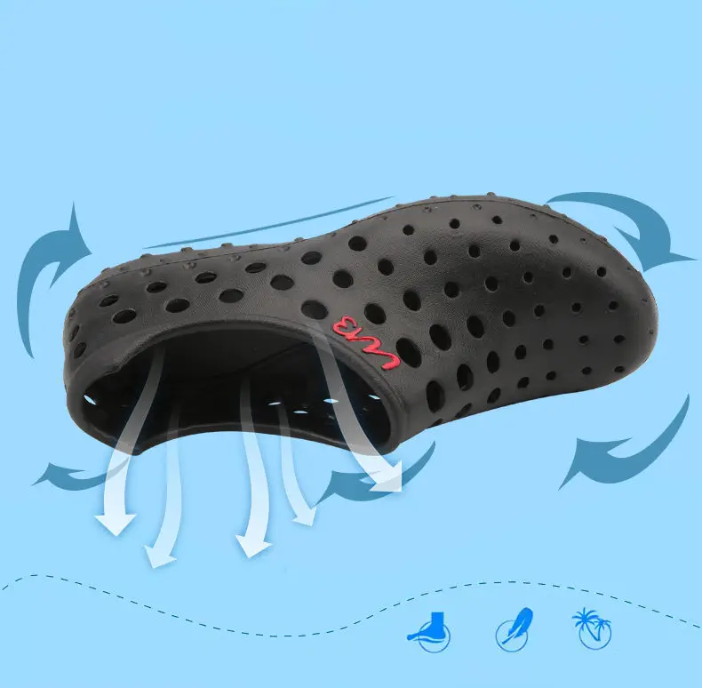 Brand 2018 Fashion Sandals Eva Clogs Swimming Shoes Men Croc Band Summer Water Black White Air Beach Garden Mens Shoe (5)