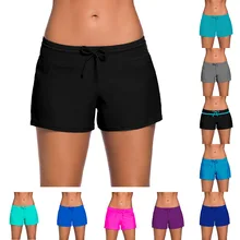 Женские шорты для плавания большого размера повседневные бикини в стиле ретро Нижняя Пляжная одежда женские летние сексуальные плавки для отдыха