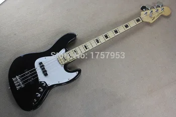 

New Style Top quality jazz electric bass 4 strings BLACK COLOR Free Shipping Factory direct custom shop