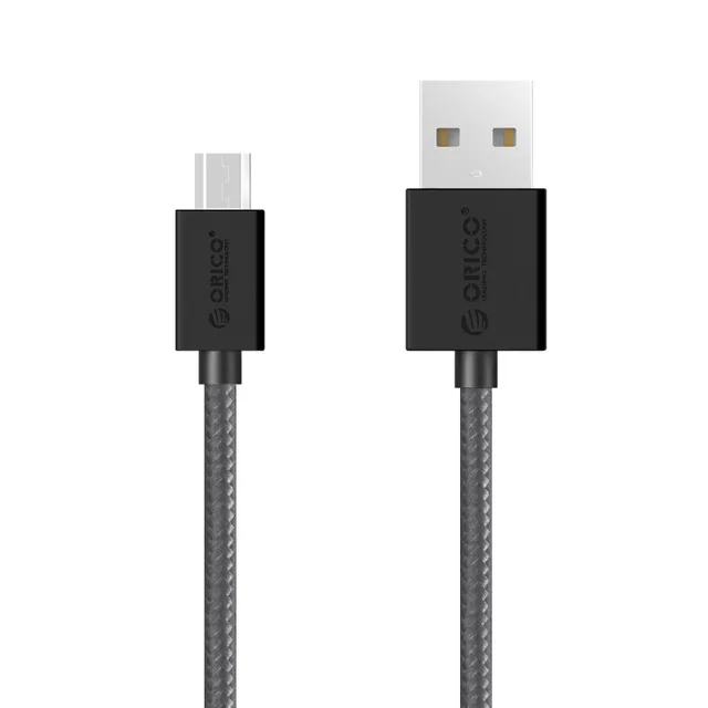 ORICO MDC-10 Micro USB кабель 2A зарядный кабель для мобильного телефона 1 м нейлоновый кабель - Цвет: Black