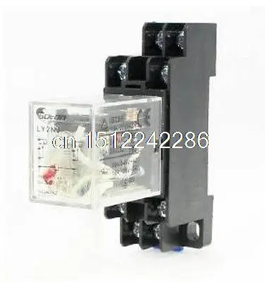 

AC 220V Катушка 8 контактный DIN Rail электромагнитный Мощность РЕЛЕ 8 Pin 10A LY2NJ w база