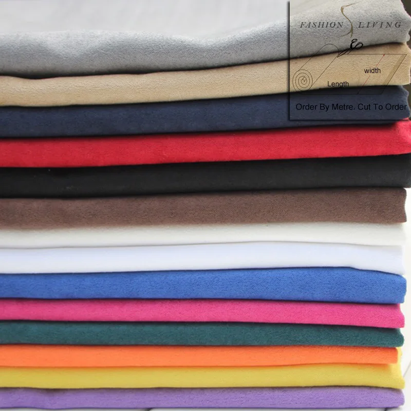 150cm Wide Solid Suede Fabric Clothing Fashion Apparel Fabric Home