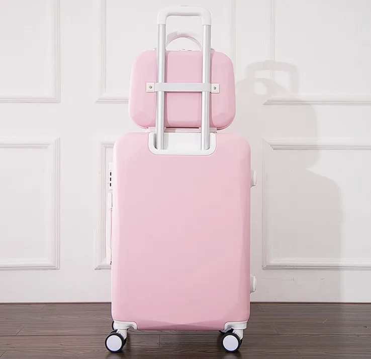 pink suitcase carry on