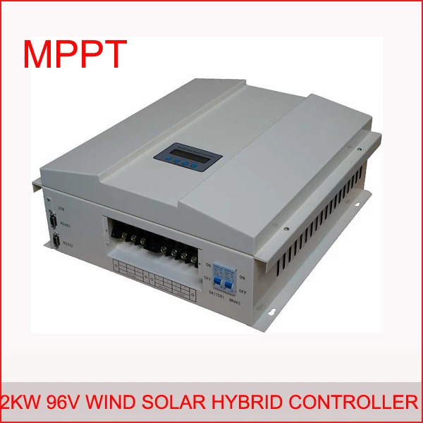 2kw 96v MPPT LCD display intelligent wind solar hybrid charge regulator controller with BOOST,RS communication