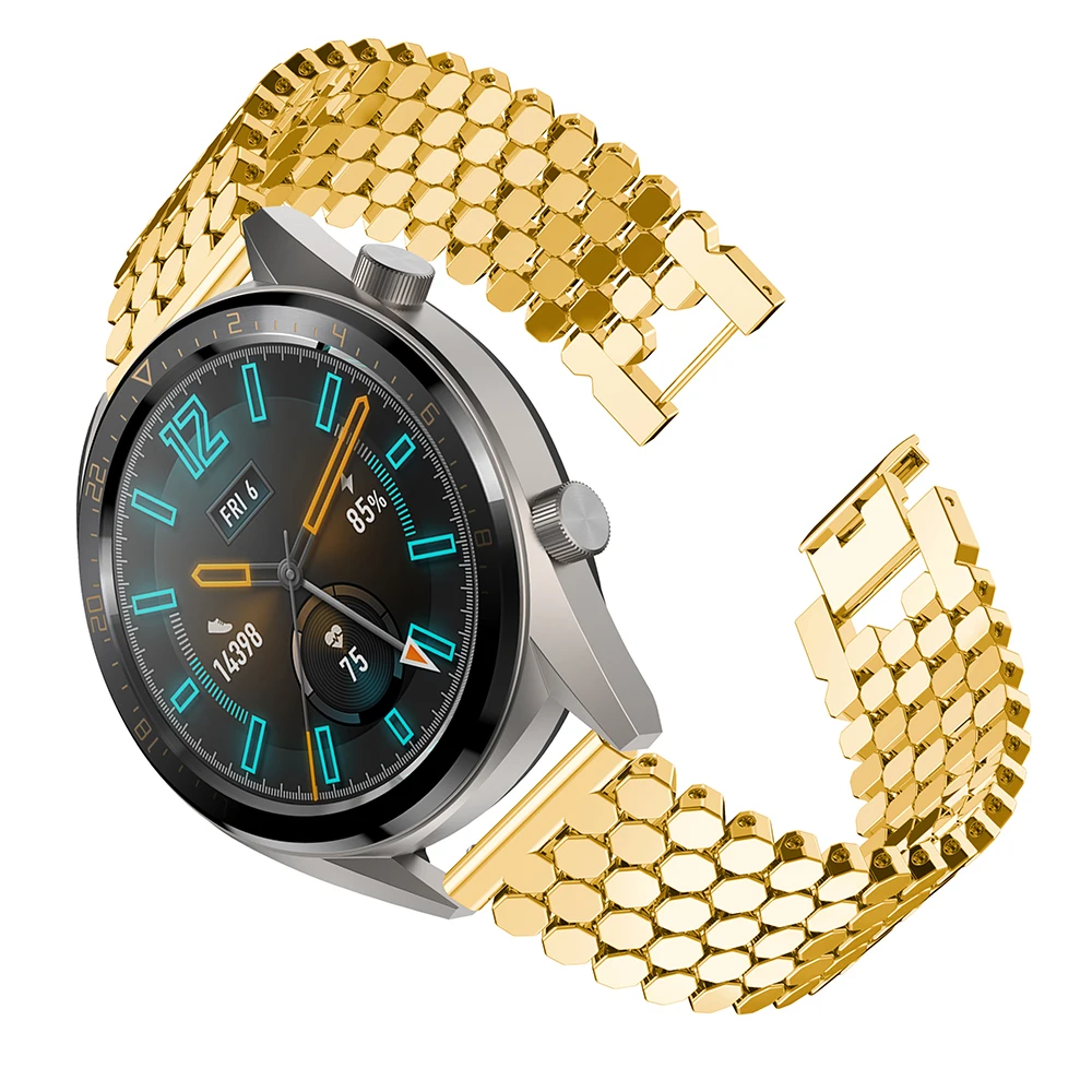 22 мм браслет из алюминиевого сплава для samsung gear S3/Galaxy 46 мм смарт часы браслет для Huawel часы GT сменный Браслет аксессуары