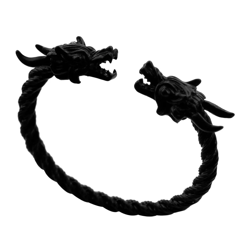 15 панк стиль Викинги Волк браслет викинга унисекс титановый серебряный и золотой дракон стальные полосы браслеты и браслеты - Окраска металла: 2