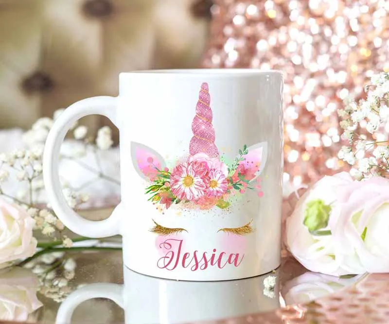 

Personalized Name Pink Unicorn Mug Personalized Name Pink Unicorn Mug