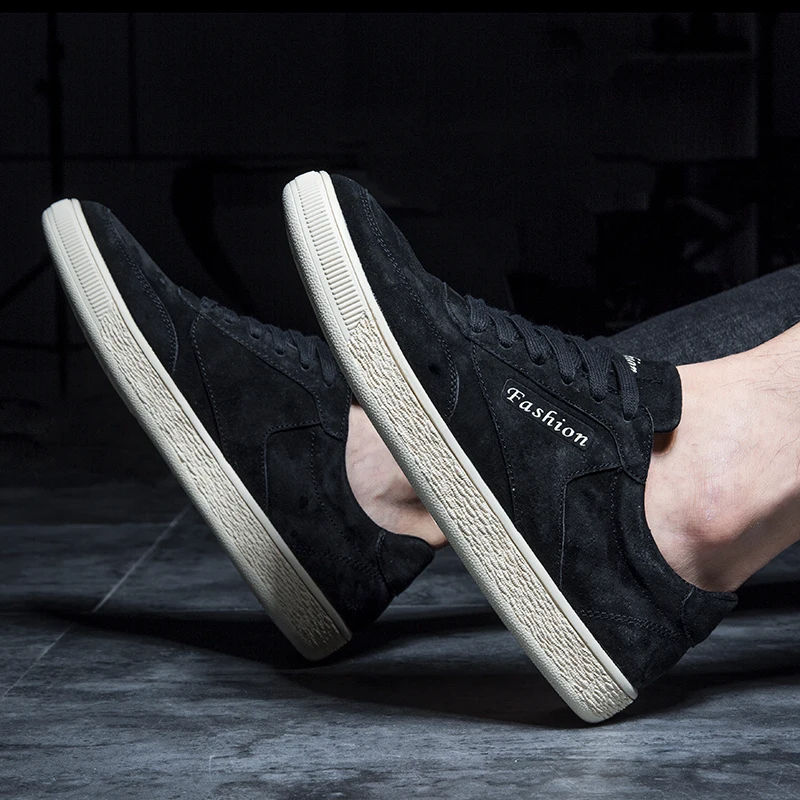 مان حذاء كاجوال الربيع الخريف الكلاسيكية الذكور أحذية أسود أصفر رجل تزلج أحذية مريحة المشي الأحذية المسطحة الرجال