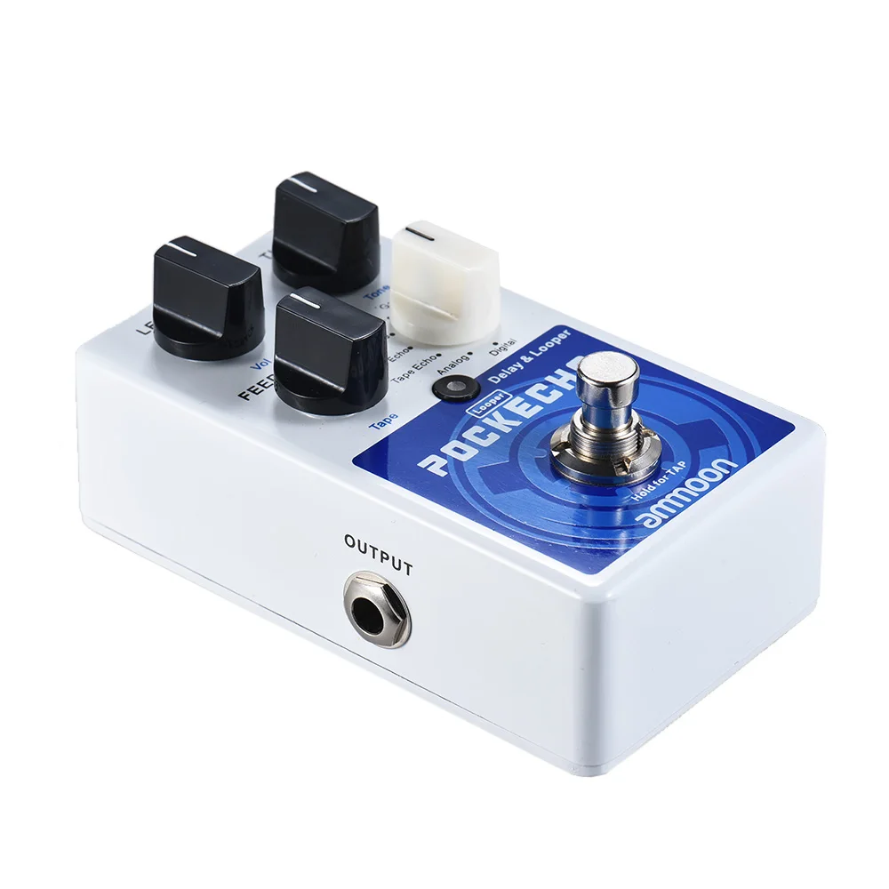 Ammoon POCKECHO Delay& Looper гитарный эффект педаль 8 эффектов задержки Макс. 300s петля время нажатия темп функция металлический корпус True Bypass