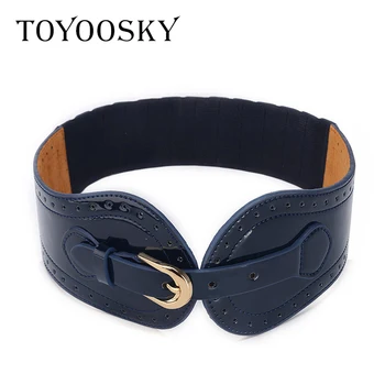 

New style cowhide Genuine leather Belts For Women Luxury Designer Pin Buckle wide Female Belt Three colors Elasticity Cummerbund