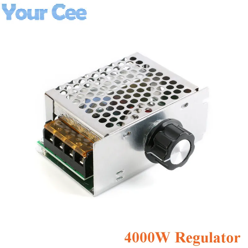 AC 4000 Вт 220 В SCR Регулировка регулятора напряжения двигатель диммер контроль скорости термостат электрический DIY комплект высокой мощности