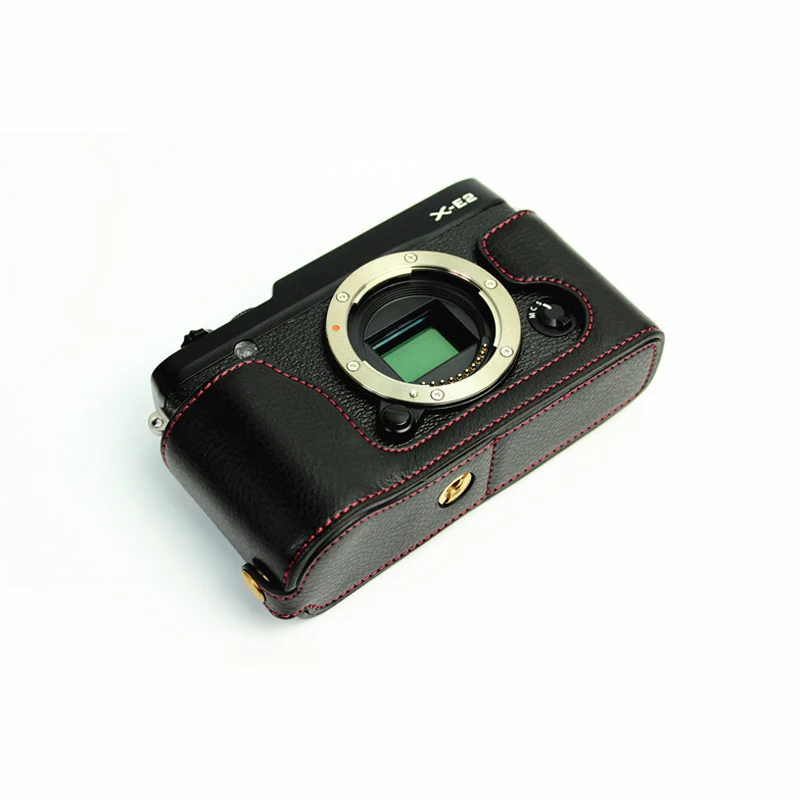 Чехол из натуральной кожи для Fujifilm Fuji XE2 комплект полукорпуса сумка камеры с