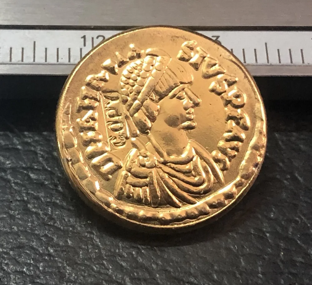 491-518 лет Ostrogothic Kingdom 1 Tremissis-Theoderic/от имени Anastasius две звезды имитация монеты