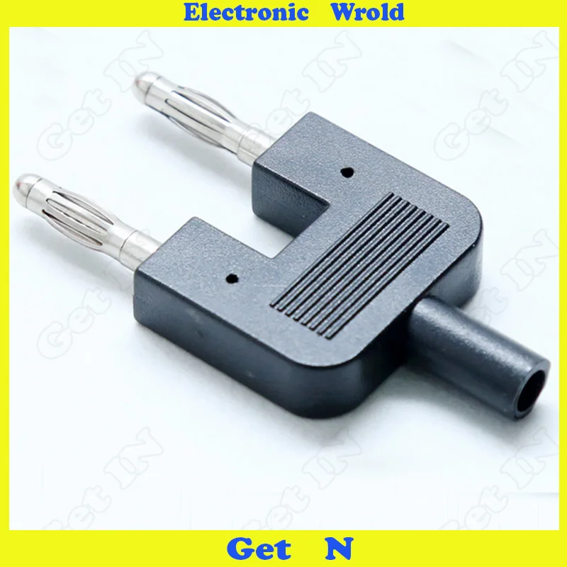 

10pcs 4mm Banana Plug Pure Copper Short Circuit Double Row One Female To Two Wale Two Adapter Spacing 19mm H-2045