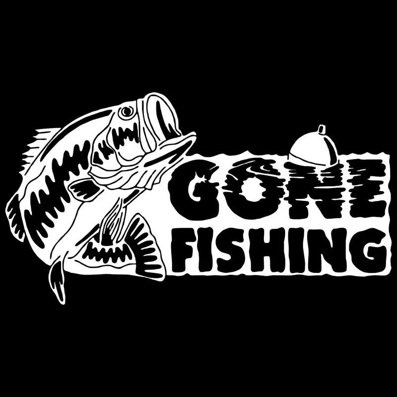 Gone Fishing Fashion Animal для авто автомобиля/бампера/окна виниловая наклейка наклейки DIY