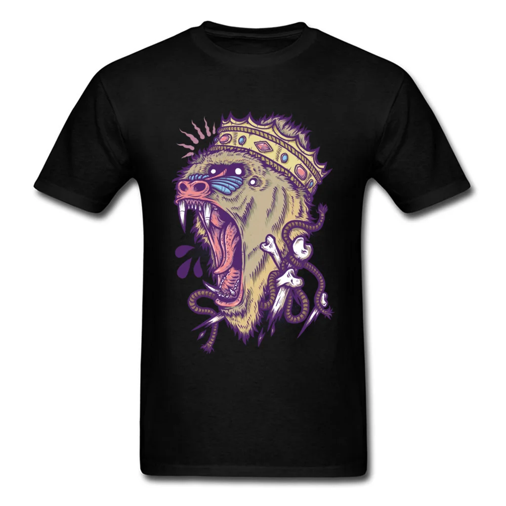 Men T Shirt Crazy Cartoon Tshirt Monkey Print T Shirts Cheap King