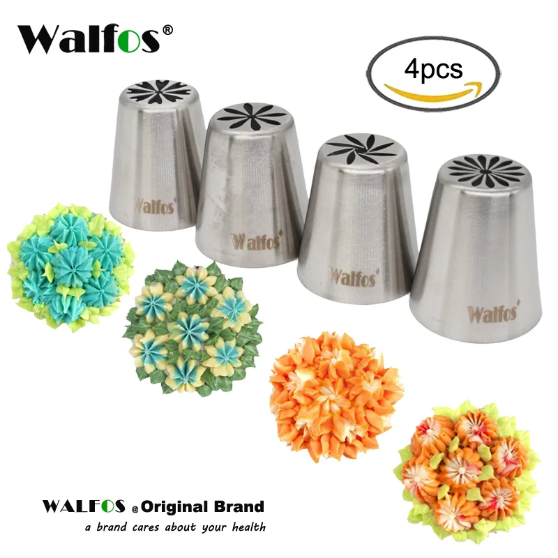 WALFOS 4 шт./лот Металлические фрезы из нержавеющей стали профессиональные