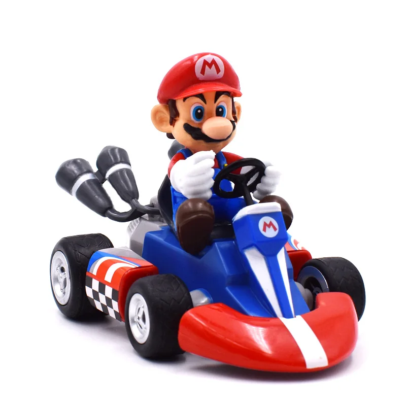 13 см японское аниме Mario Bros Kart Pull Back машинки Фигурки Марио ПВХ Figma дети хорошие подарки для мальчиков