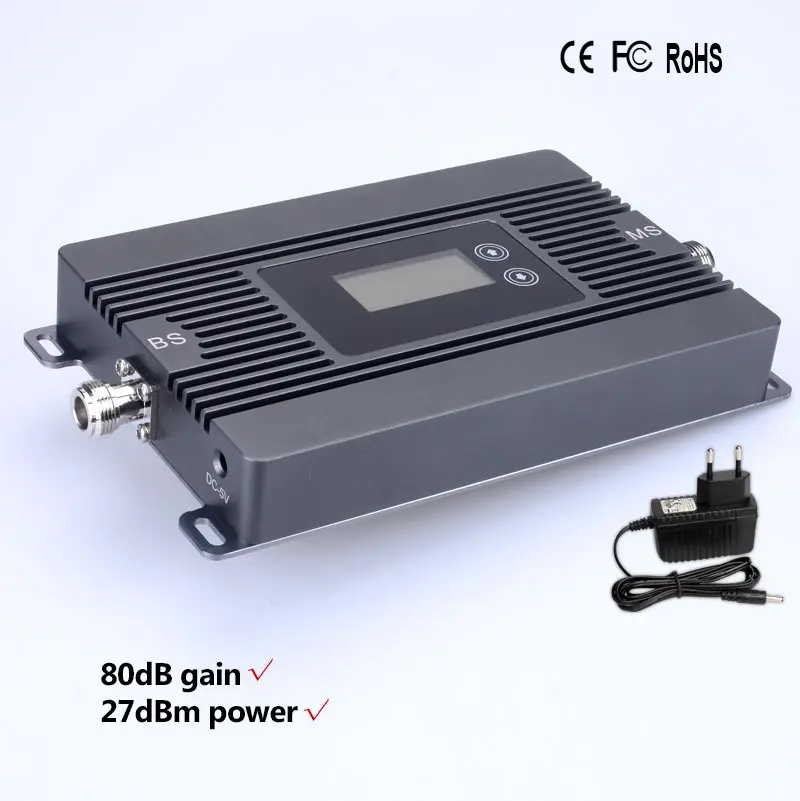 High Power mini 900mhz GSM 2G mobile signal booster 80dBi signal repeater 2g gsm cellular signal amplifier Only device+Plug