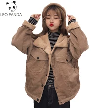 Новая зимняя Женская однобортная Вельветовая верхняя одежда с отложным воротником из кроличьей шерсти свободная повседневная женская одежда удобные пальто ZX799