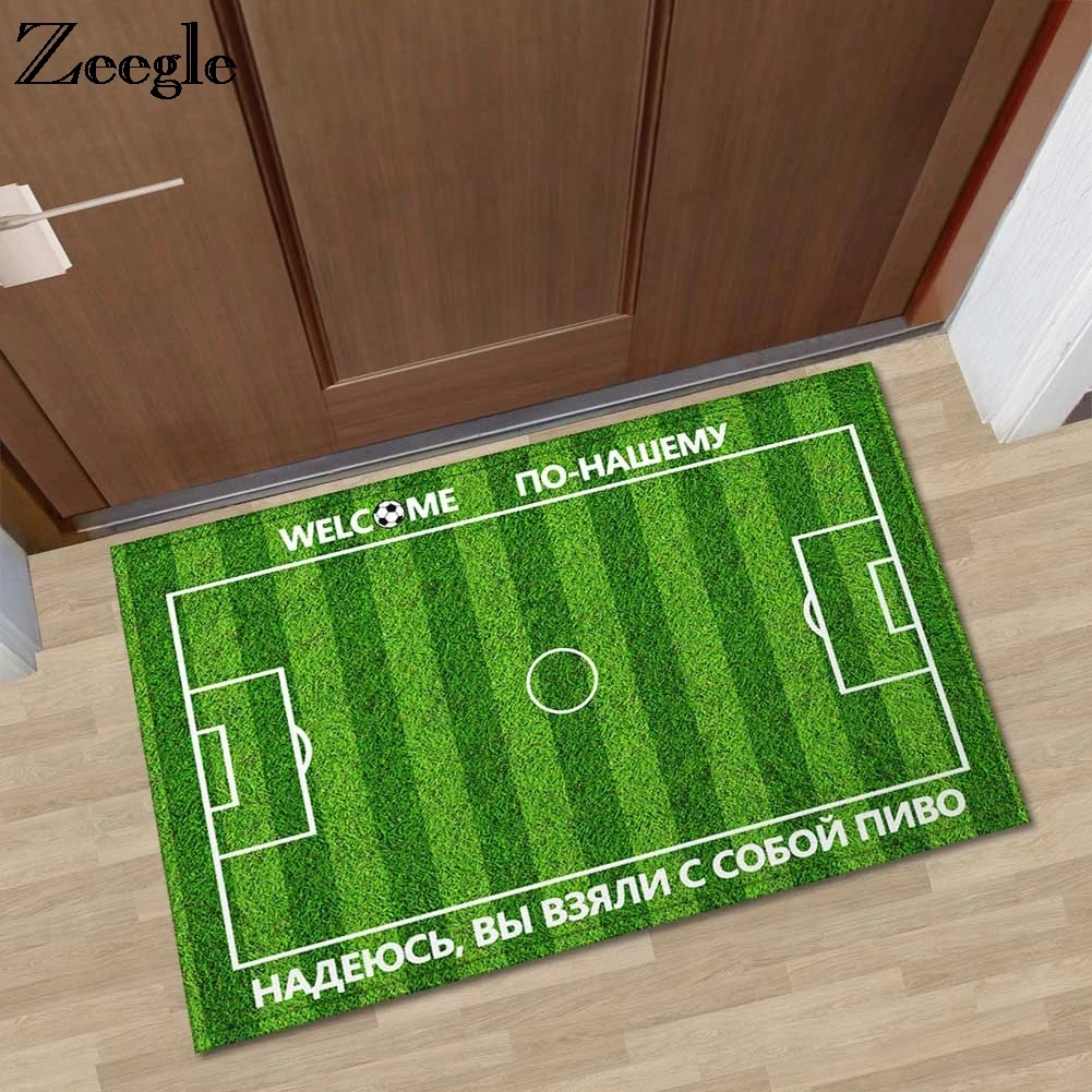 Zeegle Doormats Outdoor Football Field Mats For Hallway Bedroom