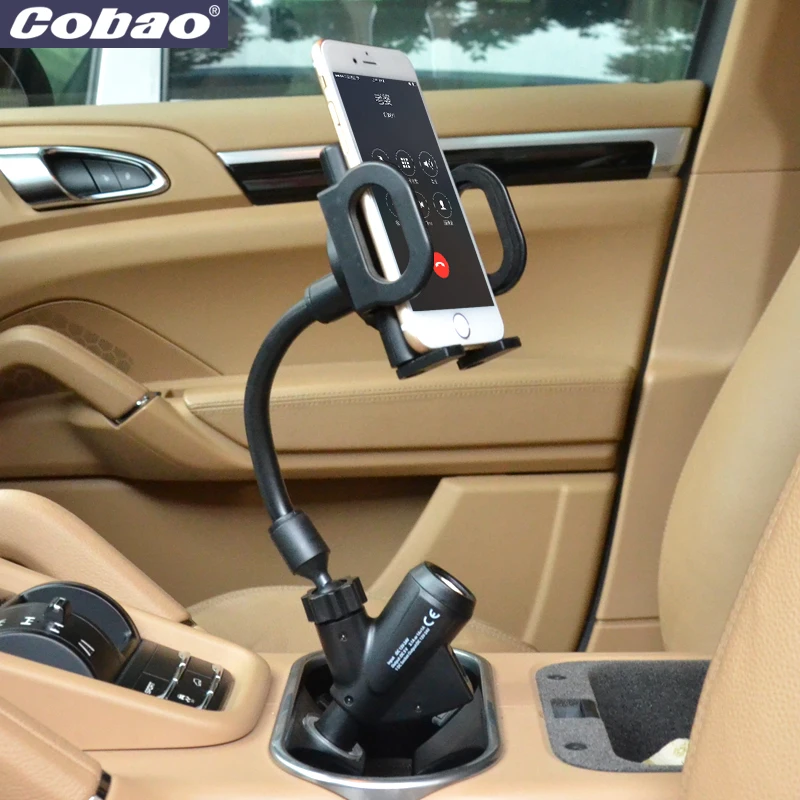 Universal charger mobile phone holder with 2 USB charger and 1