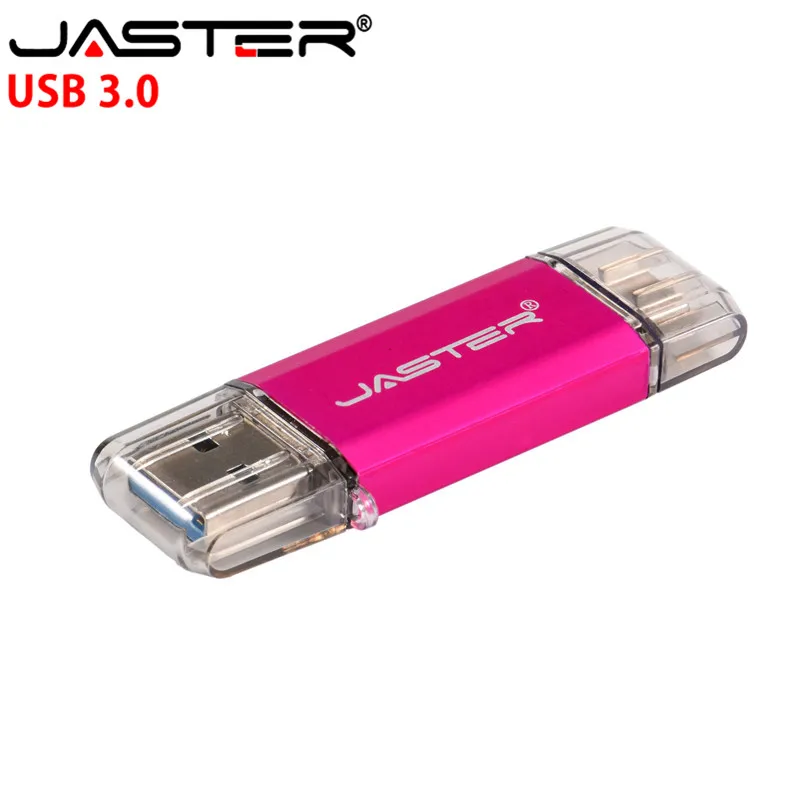 JASTER OTG usb3.0& type-c usb флеш-накопители 16 ГБ 32 ГБ 64 Гб 128 ГБ 4 ГБ флешки двойной флеш-накопитель для системы android type-c