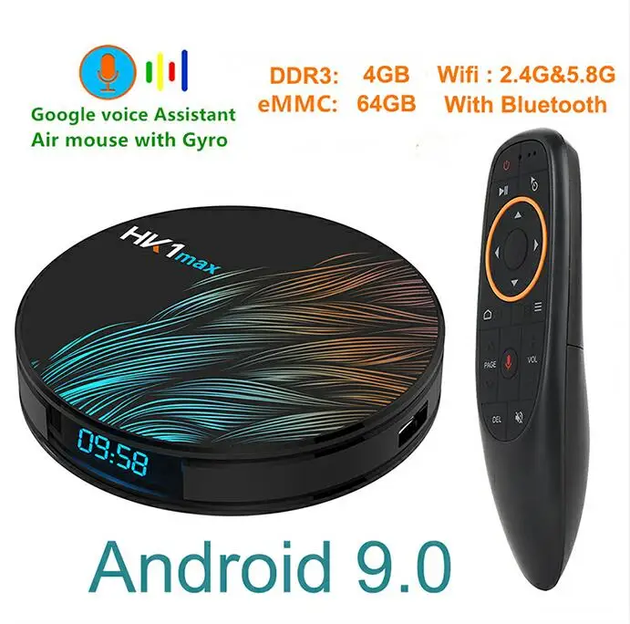 Android 9,0 tv Box 4 Гб 64 Гб Rockchip RK3328 поддержка 1080p 4K USB3.0 Google Play Netflix Youtube Smart Android Box медиаплеер - Цвет: 4G 64G With Voice