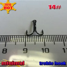 Тонкая обработка высокоуглеродистой стали тройные рыболовные крючки высокого качества Размер: 14#5000 шт/от Маленькие крючки